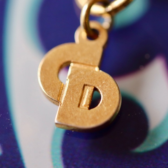 Vintage 80’s Christian Dior Lapis Blue Stone Gold Necklace - Picture 7 of 12